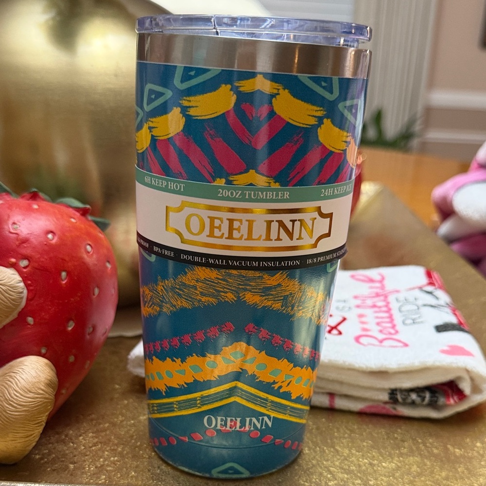 Blue and Yellow Insulated Tumbler